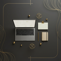 Dark version product flat lay